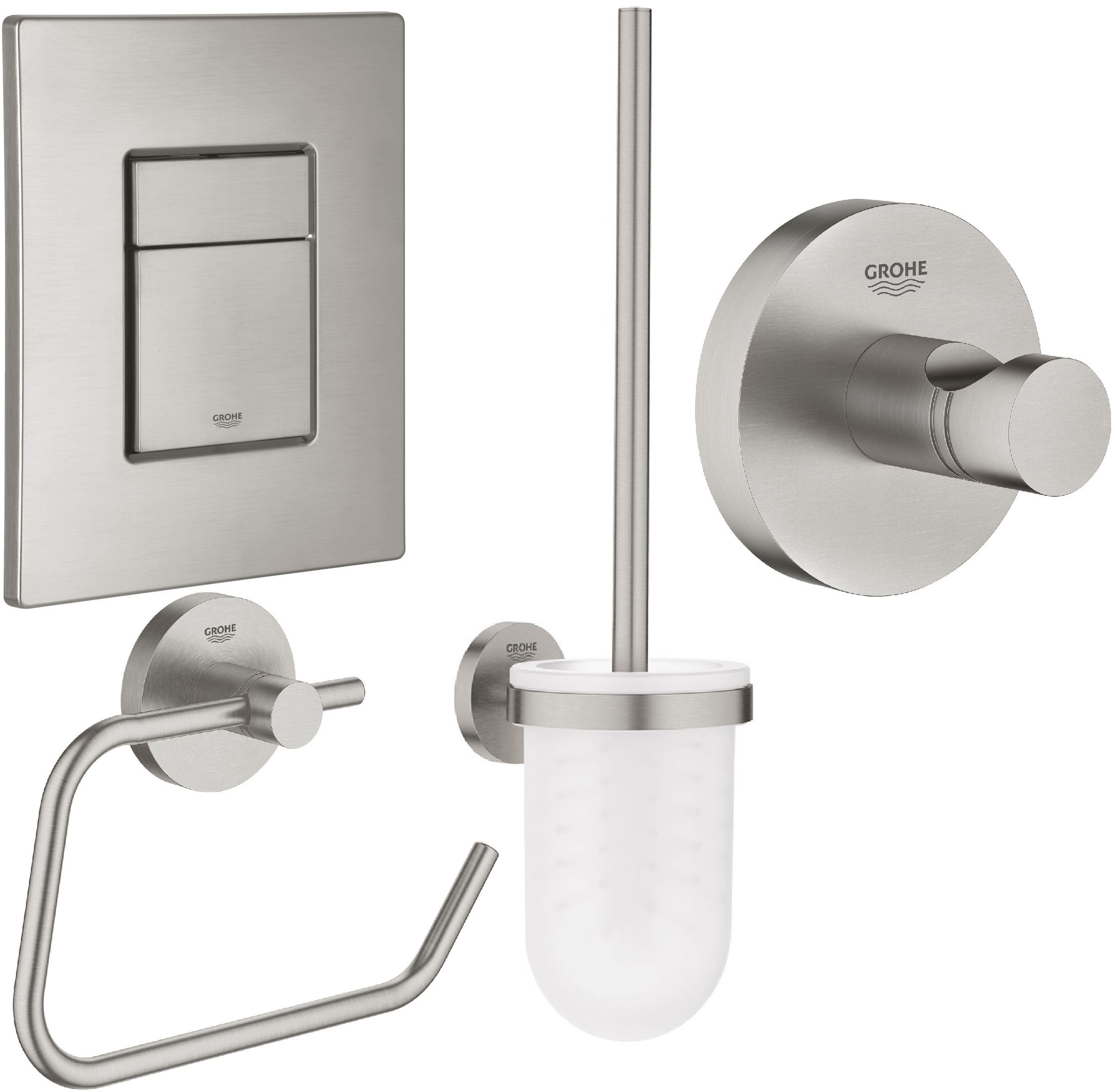 Darmowa Dostawa - Przycisk z zestawem akcesoriów do wc supersteel Grohe Skate abset8943