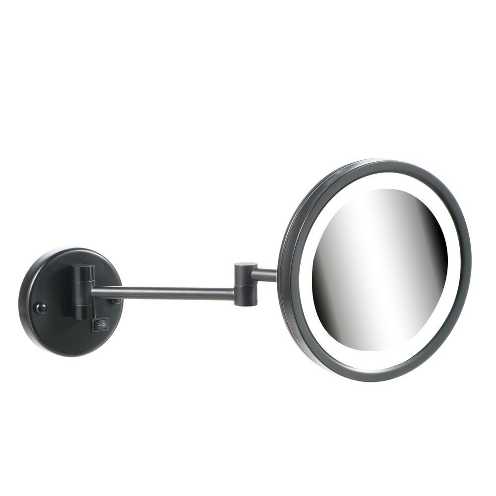 Darmowa Dostawa - Lusterko kosmetyczne 21.5x21.5 cm okrągłe z oświetleniem chrom Geesa Mirror 91109306