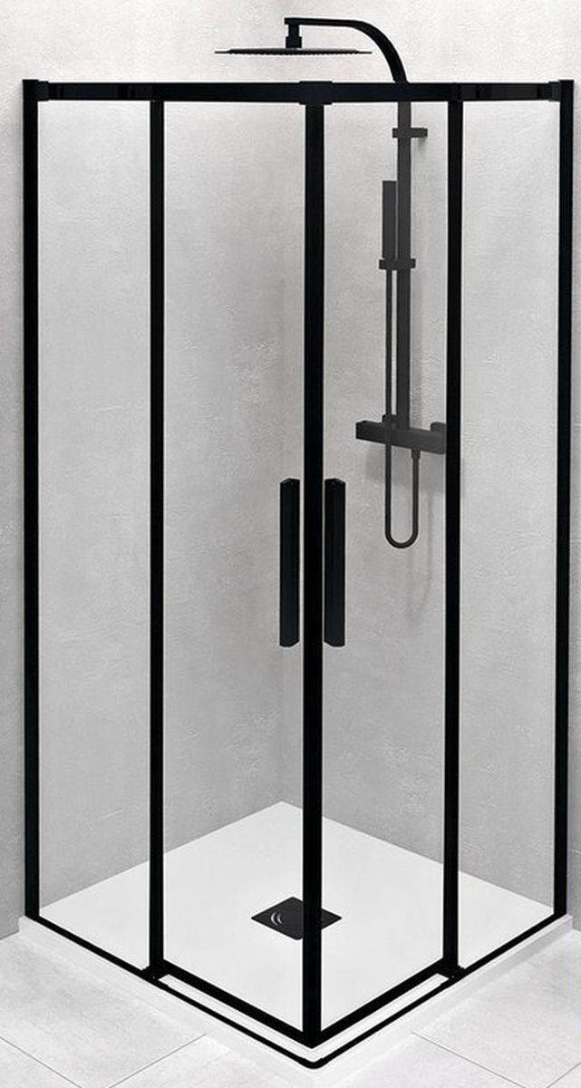 Darmowa Dostawa - Kabina prysznicowa kwadratowa 100x100 cm czarny Polysan Altis Line Black AL1512B