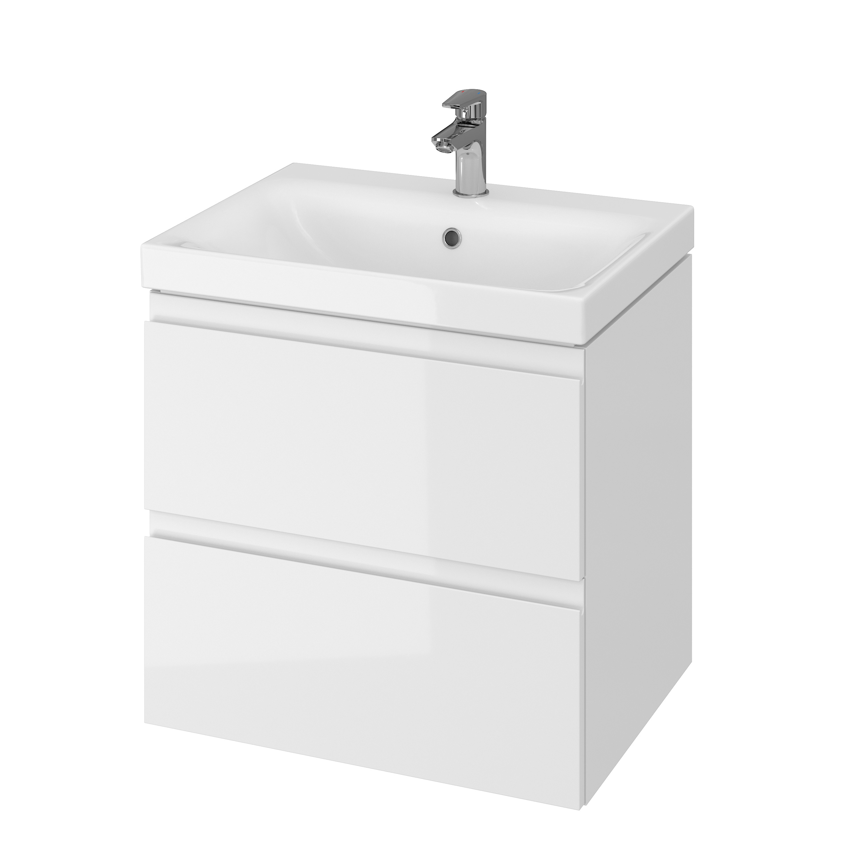 Darmowa Dostawa - Umywalka z szafką 60 cm białą Cersanit Moduo S801223DSM