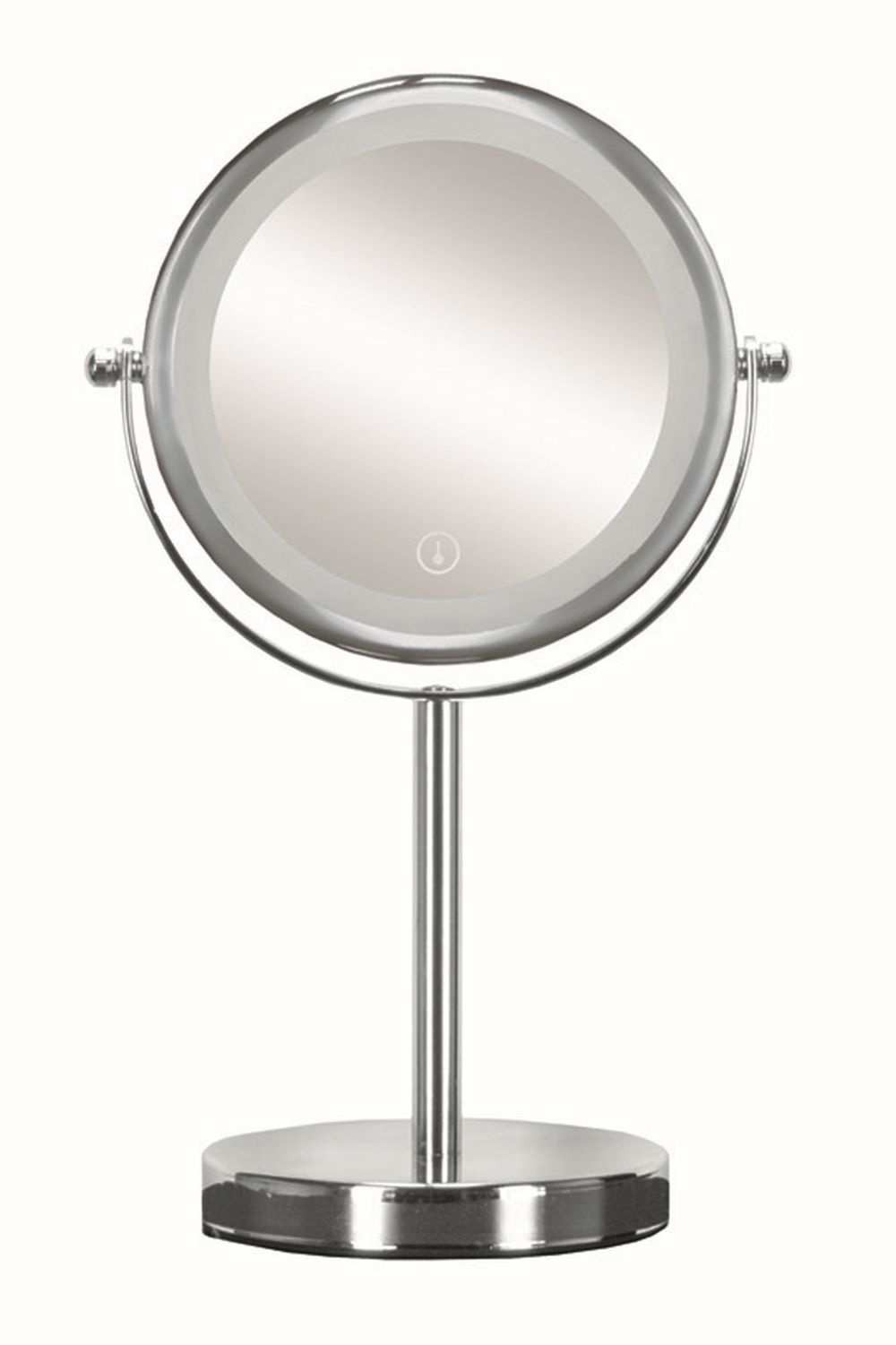 Darmowa Dostawa - Lusterko kosmetyczne 17.5x17.5 cm okrągłe z oświetleniem chrom Kleine Wolke LED Mirror 5887124886