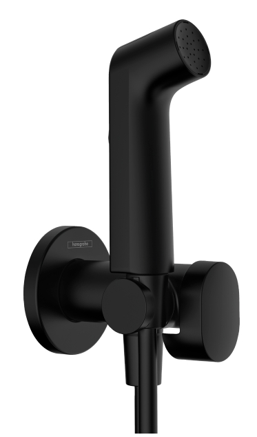 Darmowa Dostawa - Bateria bidetowa z zestawem prysznicowym podtynkowa czarna Hansgrohe Bidette 29232670