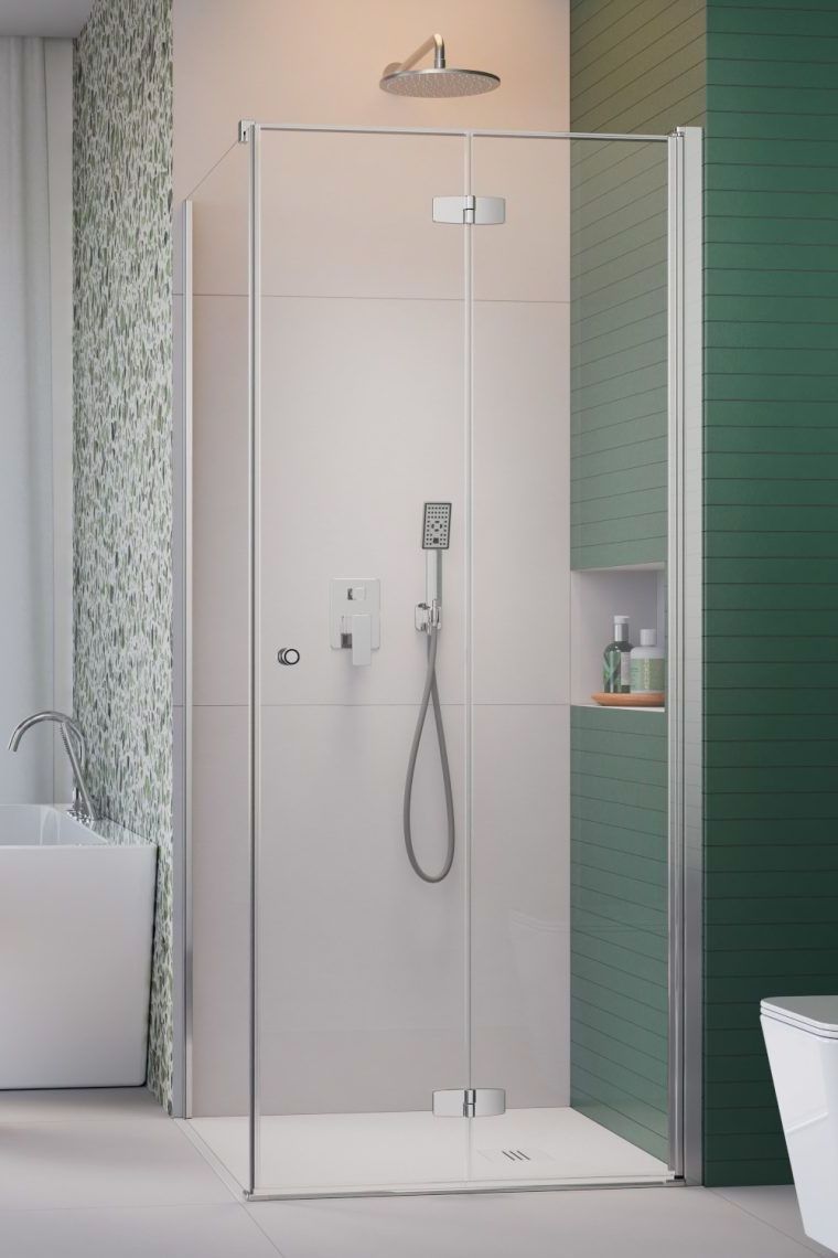 Darmowa Dostawa - Drzwi prysznicowe 80 cm uchylne chrom połysk/szkło przezroczyste Radaway Fuenta Chrome KDJ B 13840810101R