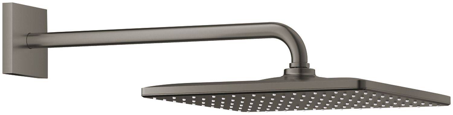 Darmowa Dostawa - Deszczownica z ramieniem 31x31 cm kwadratowa brushed hard graphite Grohe Rainshower 26564AL0