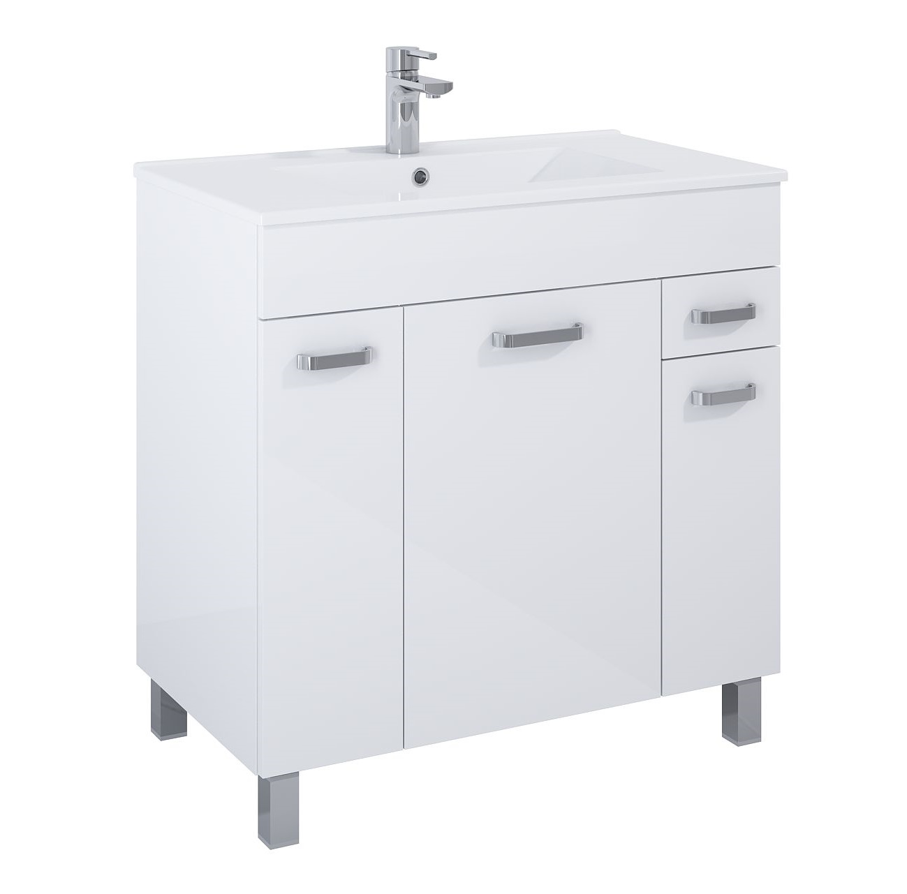 Darmowa Dostawa - Umywalka z szafką 80 cm białą Elita Sunn RE169195008060