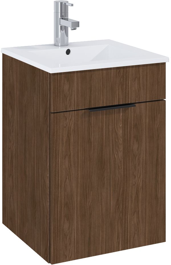 Darmowa Dostawa - Umywalka z szafką 40.5 cm orzech Elita Qubo Plus RE020400147060