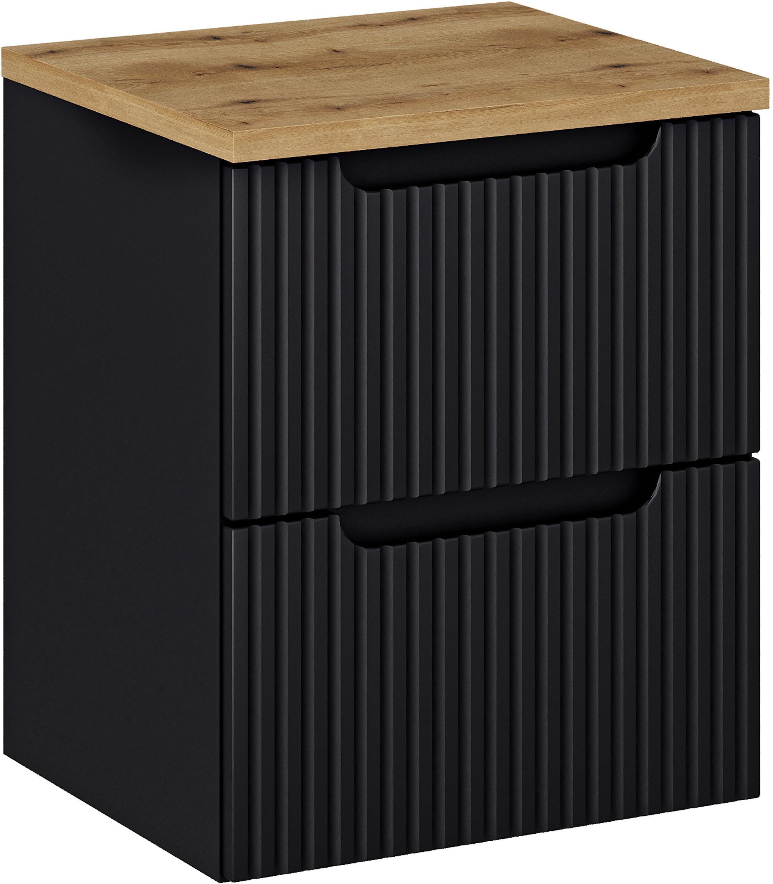 Darmowa Dostawa - Szafka z blatem 50x40x57 cm podumywalkowa wisząca czarna Comad Nova Black SETNOBBOAK50CMS