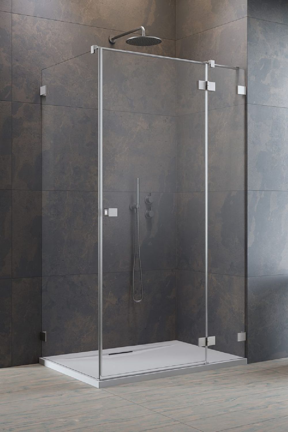 Darmowa Dostawa - Drzwi prysznicowe 80 cm uchylne szczotkowany/szkło przezroczyste Radaway Essenza Pro Brushed Nickel KDJ 100970809101R