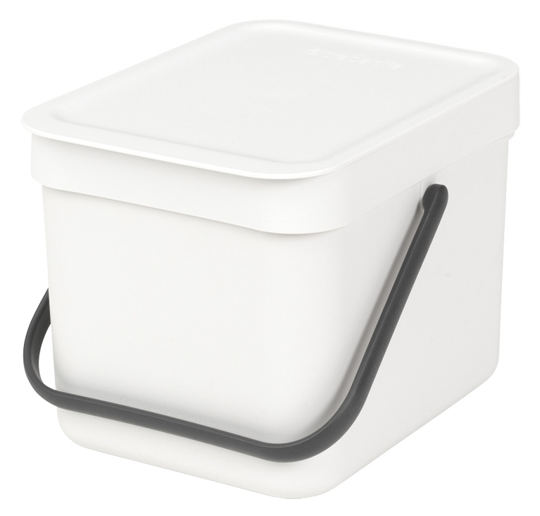 Darmowa Dostawa - Kosz na śmieci 6 l biały Brabantia Sort & Go 109706