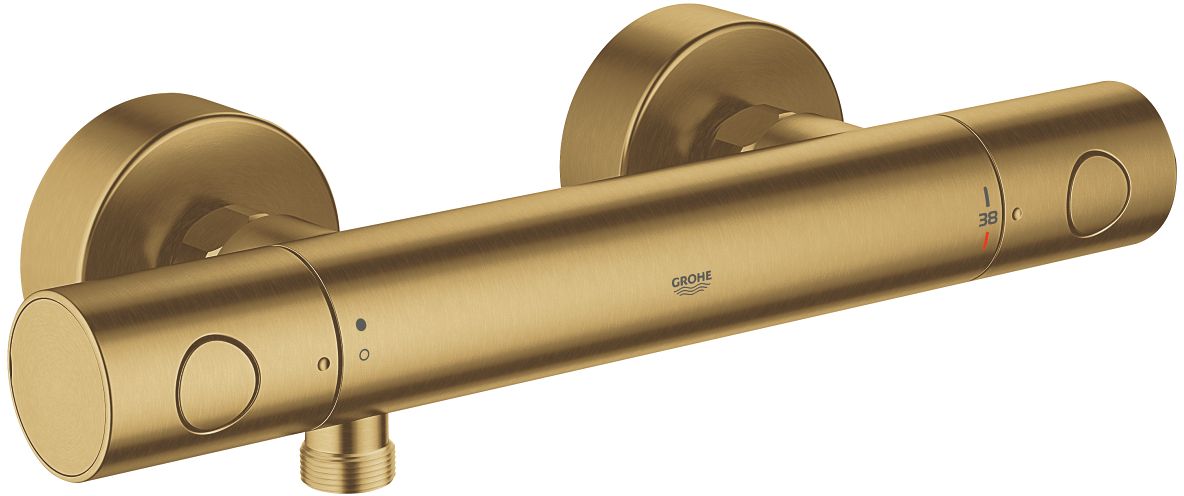 Darmowa Dostawa - Bateria prysznicowa ścienna termostatyczna brushed cool sunrise Grohe Grohtherm 1000 Cosmopolitan M 34065GN2