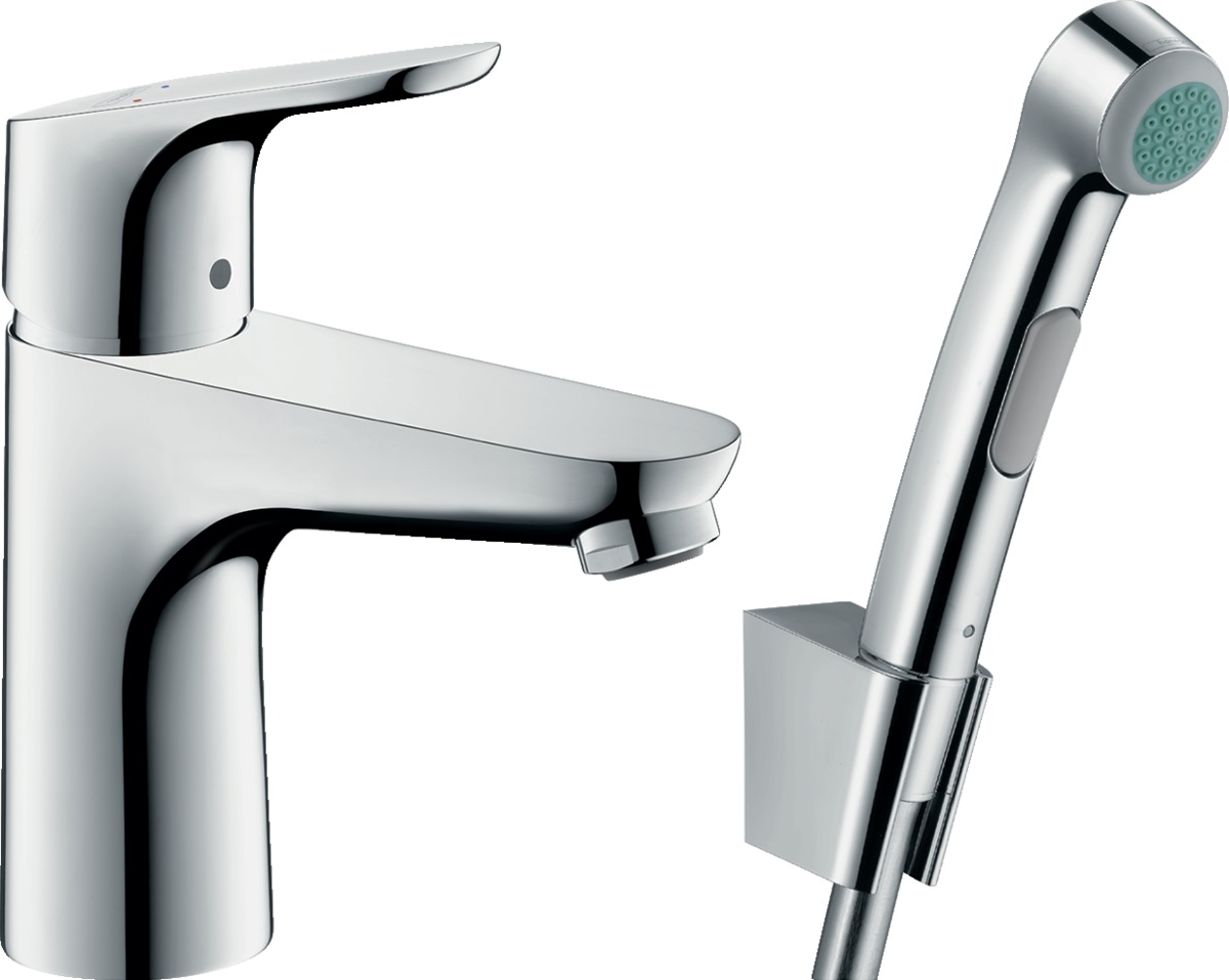 Darmowa Dostawa - Bateria umywalkowa ze słuchawką typu bidetta stojąca chrom Hansgrohe Focus 31927000