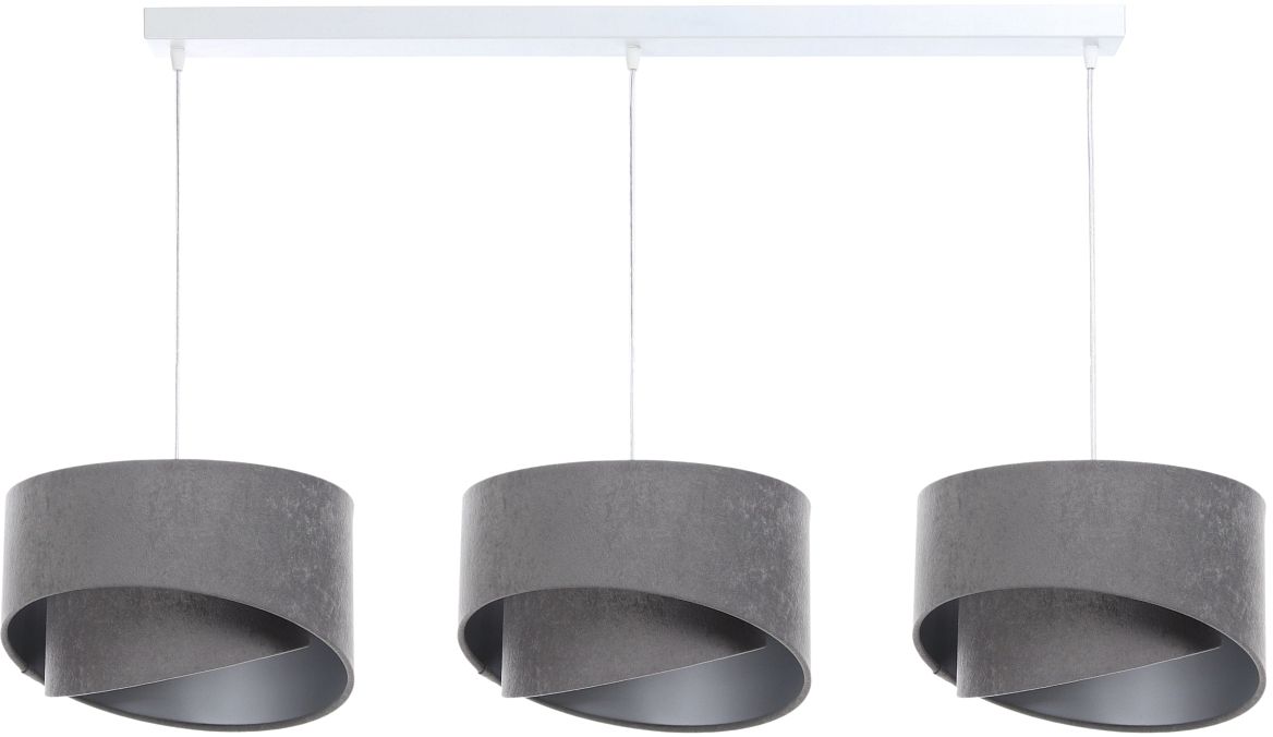 Darmowa Dostawa - Lampa wisząca 3x60 W biała-szary/popielaty-srebrna BPS Koncept Galaxy 060L3013