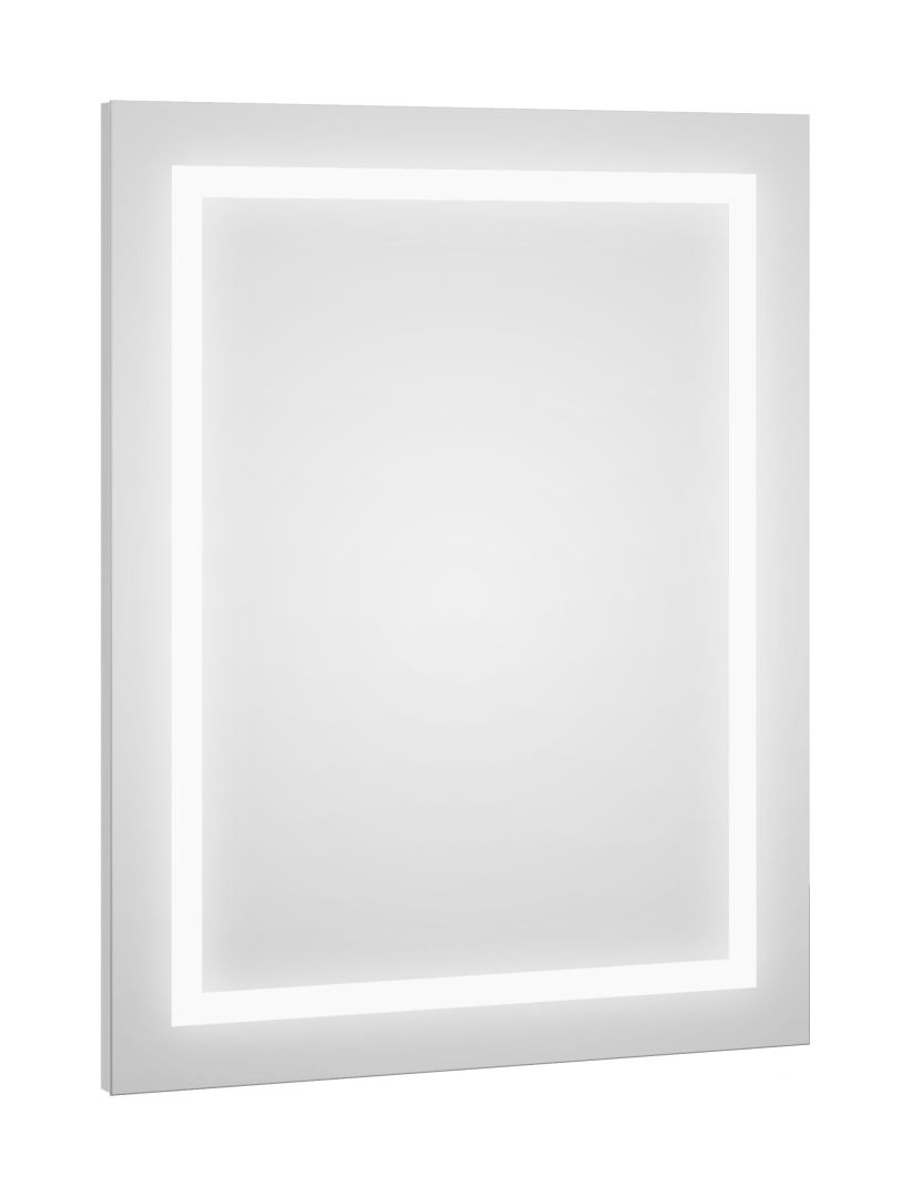 Darmowa Dostawa - Lustro 80x60 cm prostokątne z oświetleniem biały Defra Dot 217L06001