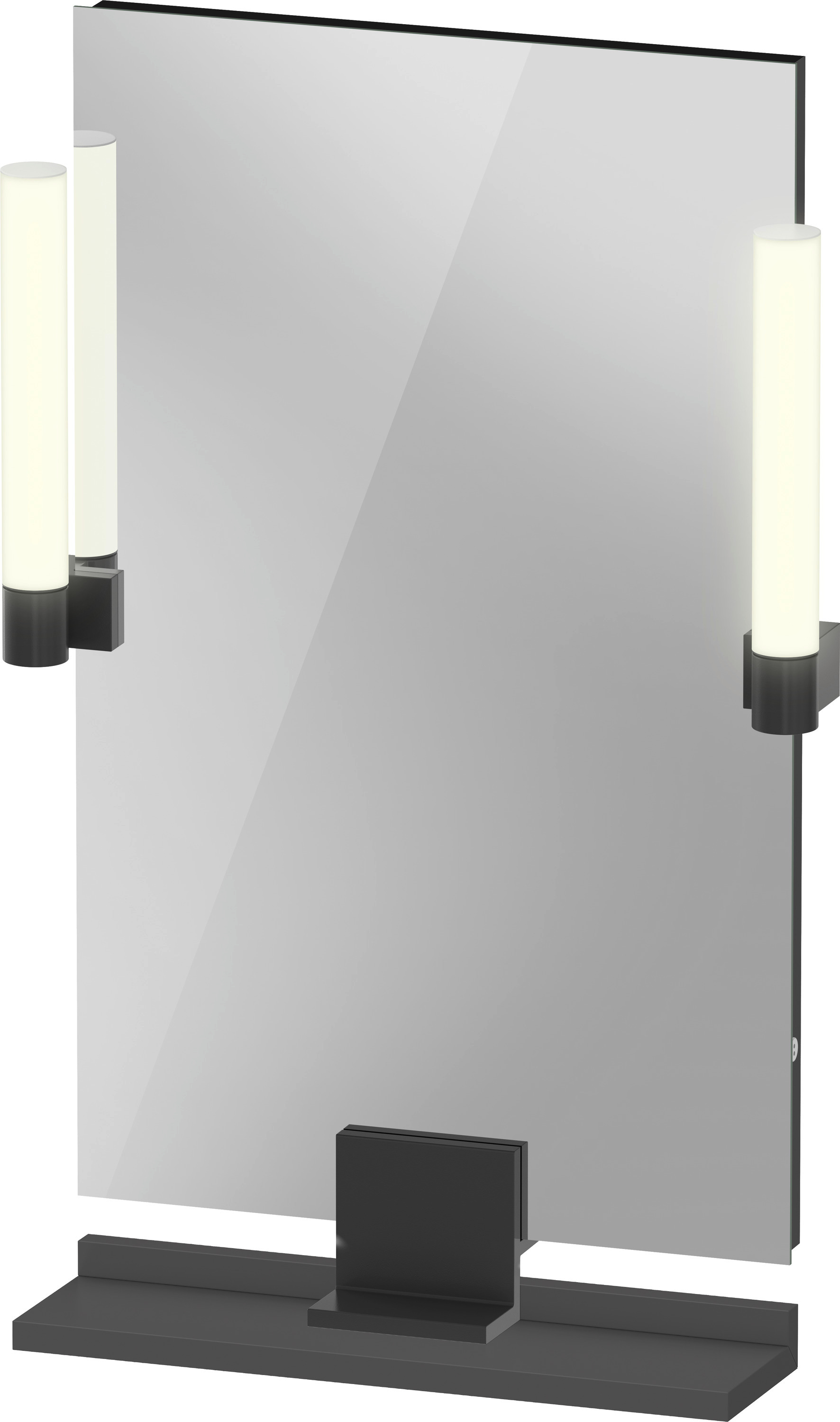 Darmowa Dostawa - Lustro 45x65 cm prostokątne z oświetleniem czarny-grafit Duravit Sivida SV74200BD490000