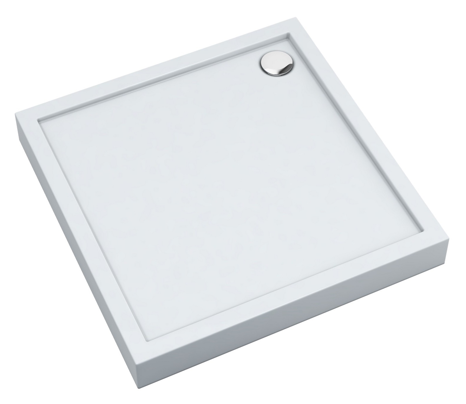 Darmowa Dostawa - Brodzik kwadratowy 80x80 cm biały Schedline Collection Cameron Smooth White 3STC1K8080