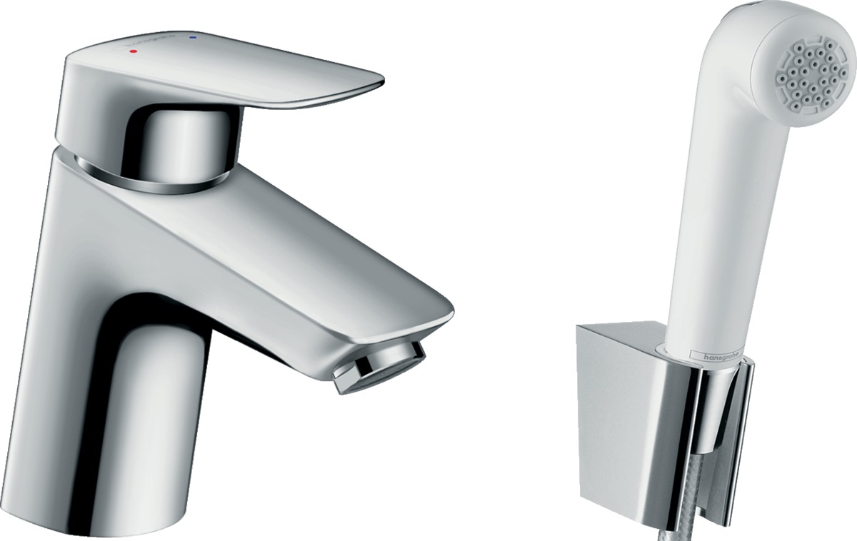 Darmowa Dostawa - Bateria umywalkowa ze słuchawką typu bidetta stojąca chrom Hansgrohe Logis 71290000