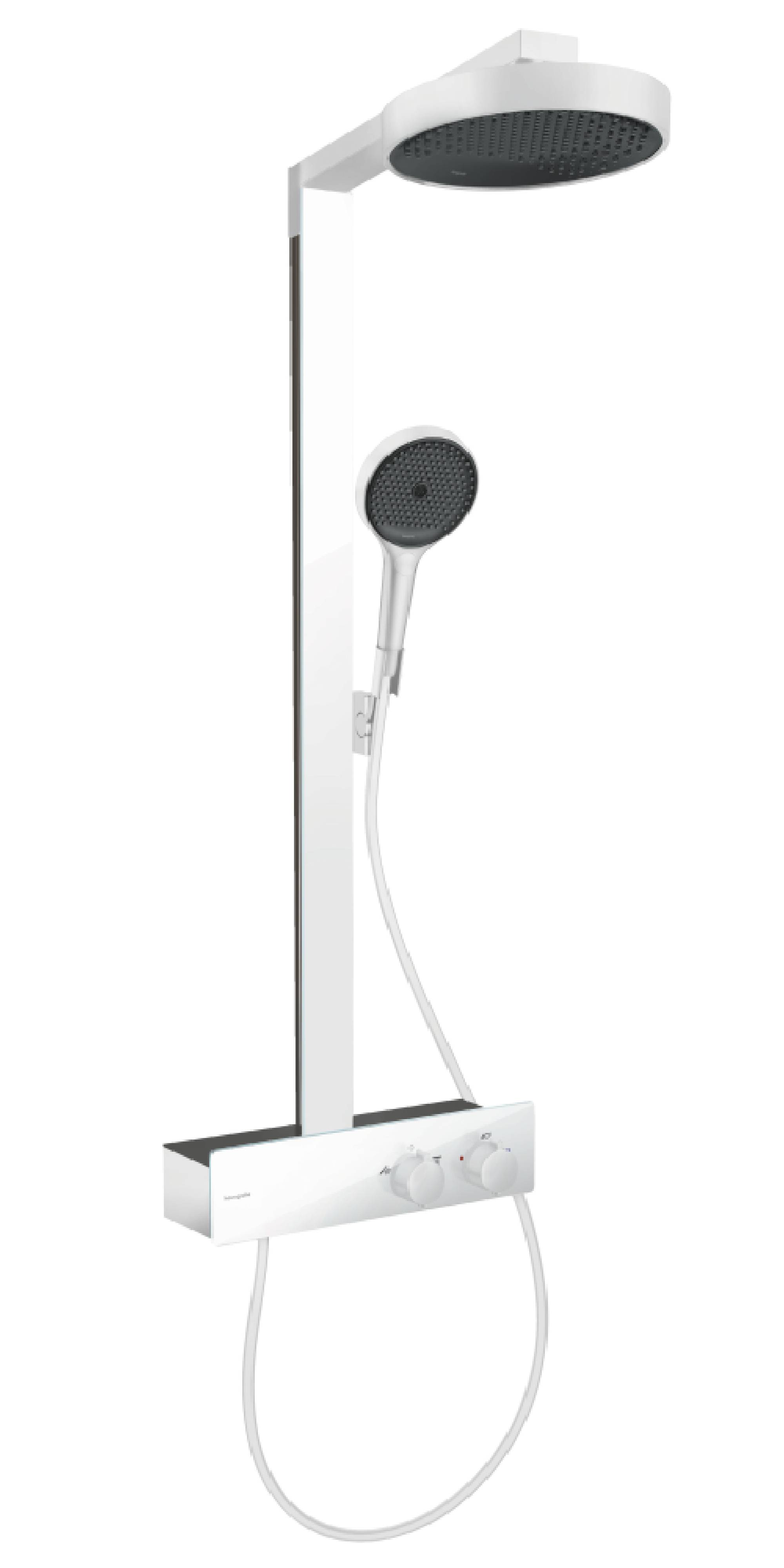Darmowa Dostawa - Zestaw prysznicowy ścienny biały Hansgrohe Rainfinity 28742700