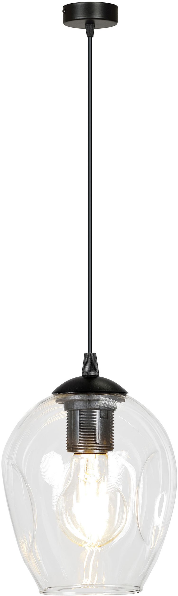 Darmowa Dostawa - Lampa wisząca 1x15 W czarna-przezroczysta Emibig Istar 6791