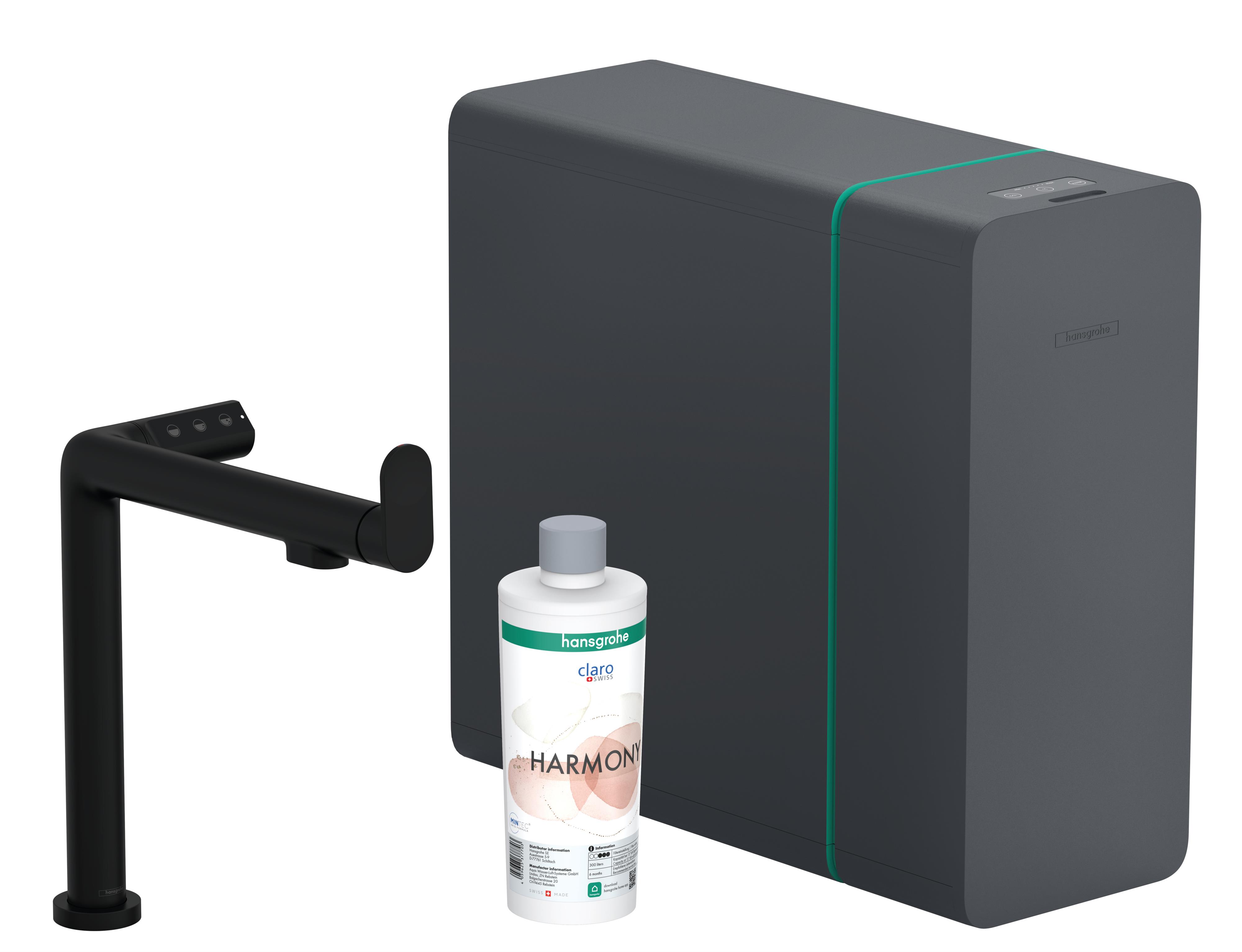 Darmowa Dostawa - Bateria kuchenna z filtrem stojąca czarny Hansgrohe Aqittura M91 76837670