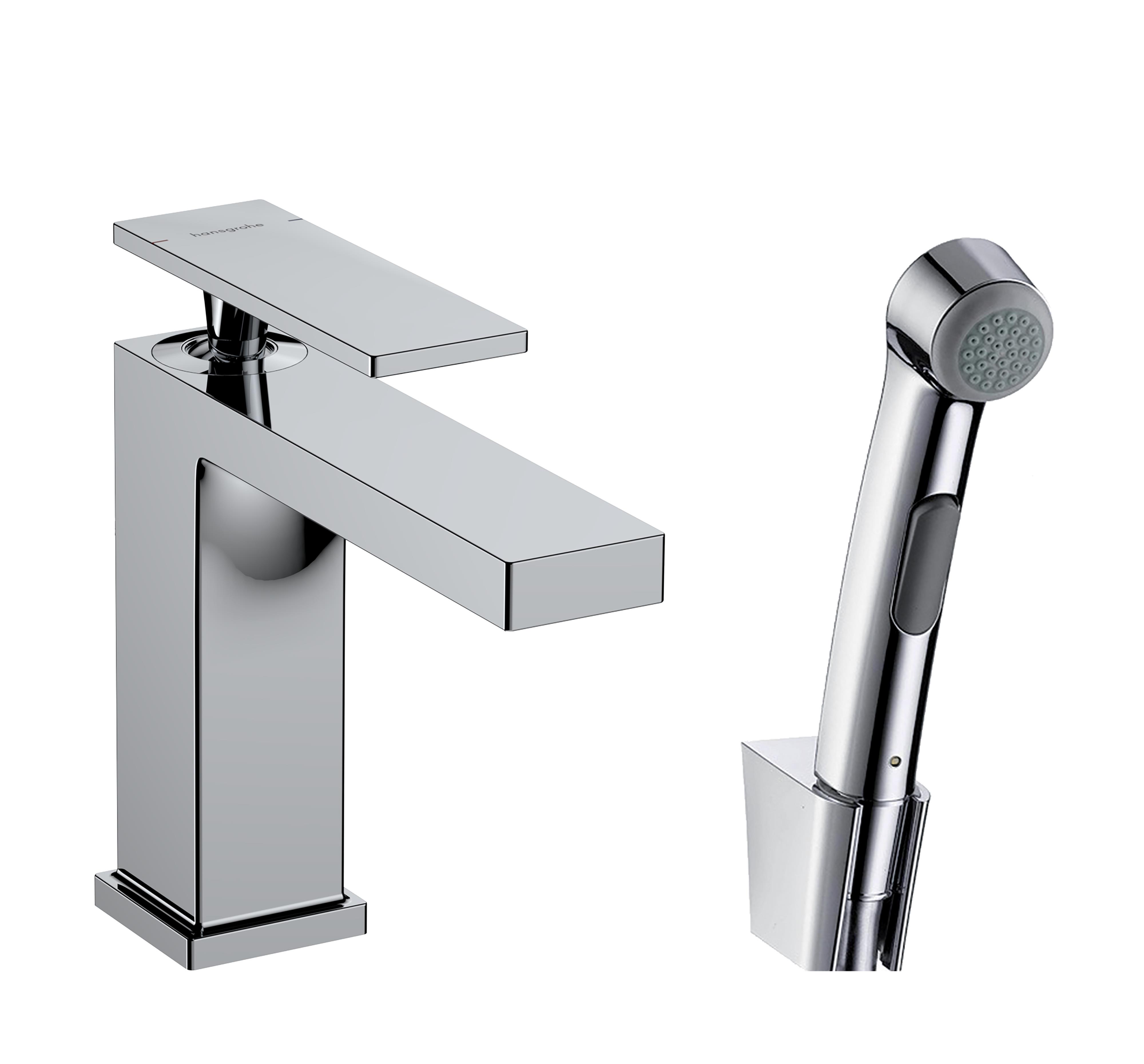 Darmowa Dostawa - Bateria umywalkowa ze słuchawką typu bidetta stojąca chrom Hansgrohe Tecturis E 73210000