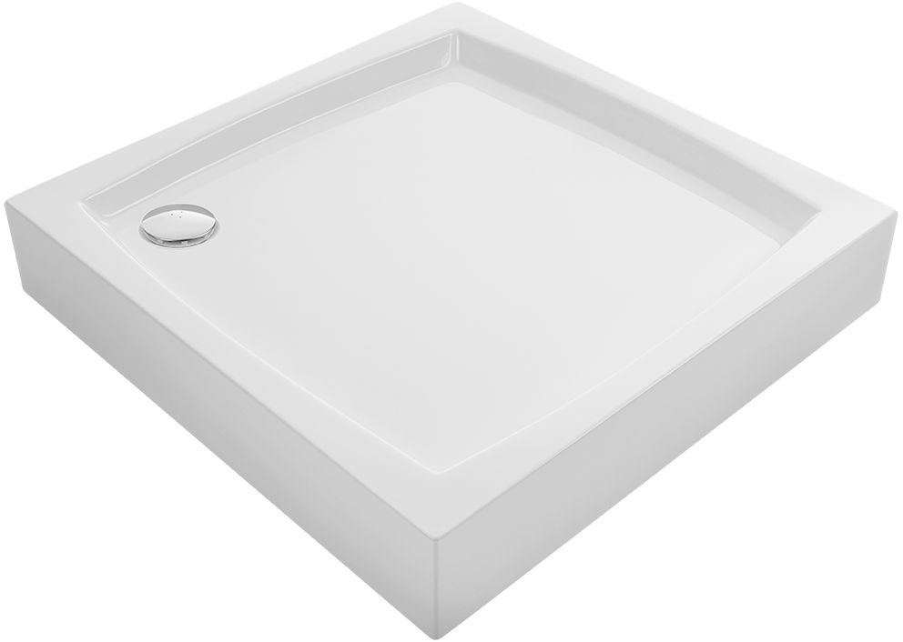 Darmowa Dostawa - Brodzik kwadratowy 80x80 cm biały Laveo Bresso JBD686K