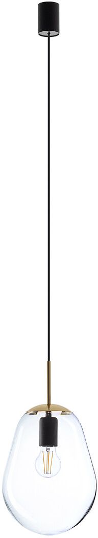 Darmowa Dostawa - Lampa wisząca 1x25 W czarna-mosiądz-przezroczysta Nowodvorski Lighting Pear 7800
