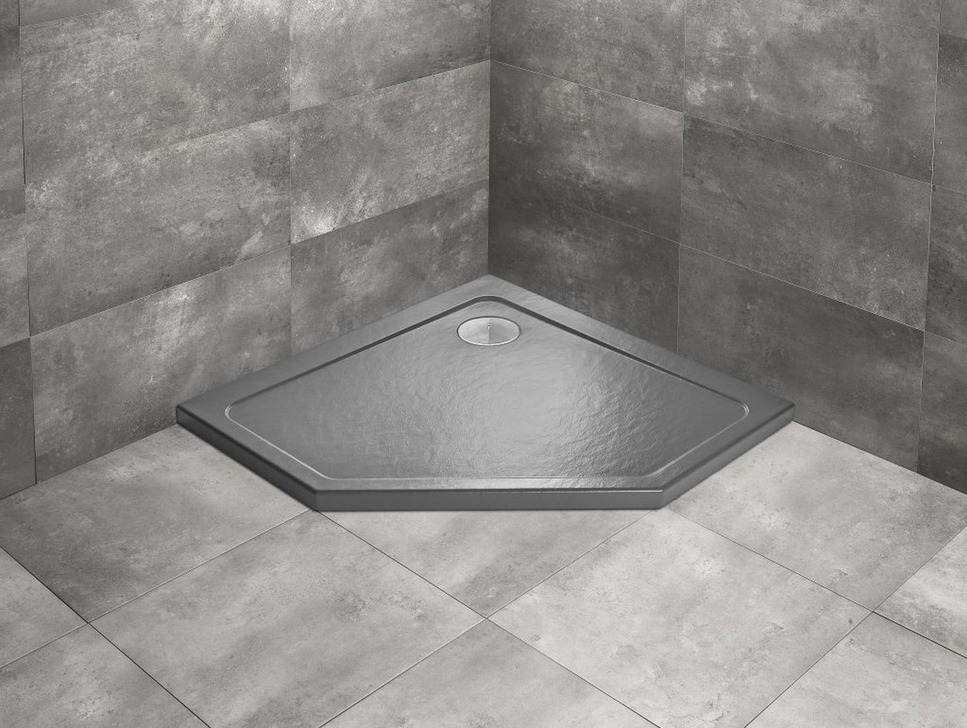 Darmowa Dostawa - Brodzik pięciokątny 90x90 cm antracyt Radaway Doros PT SDRPT90900164S