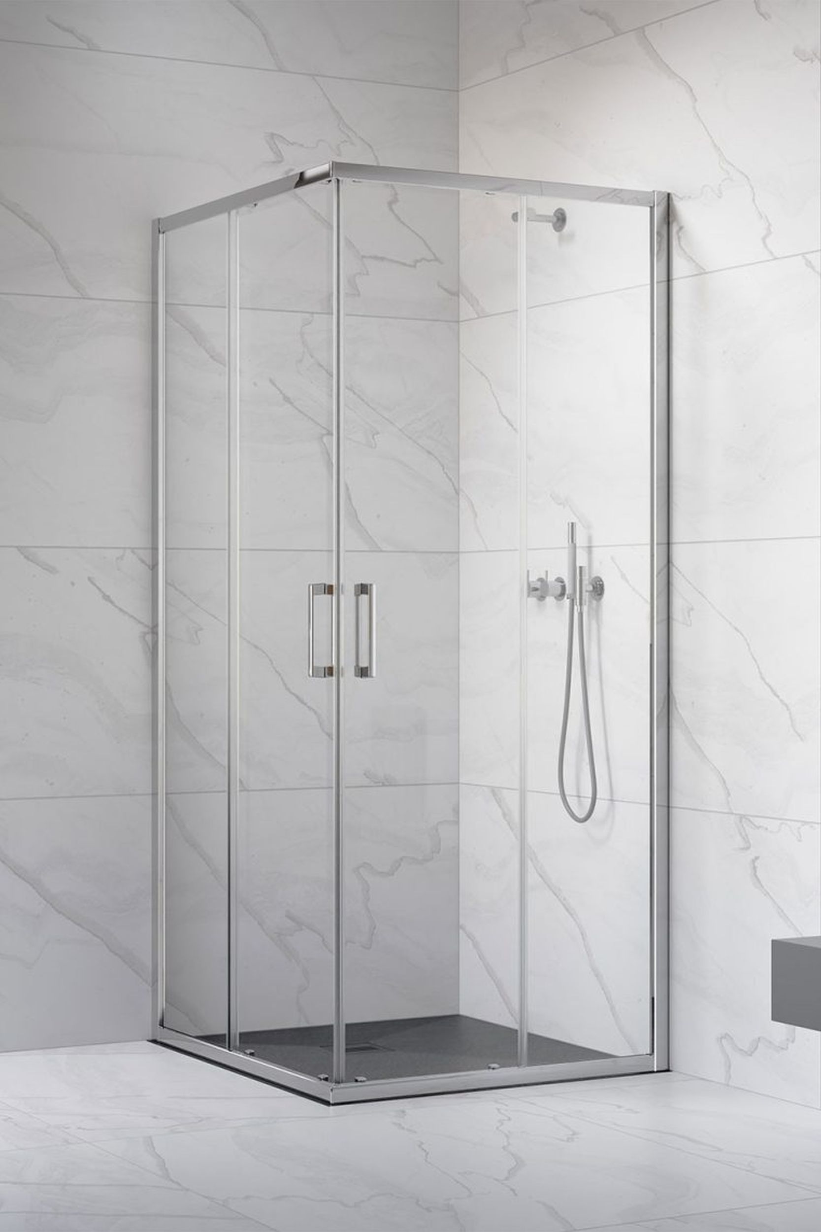 Darmowa Dostawa - Drzwi prysznicowe 80 cm rozsuwane chrom połysk/szkło przezroczyste Radaway Premium Pro KDD 10170800101R