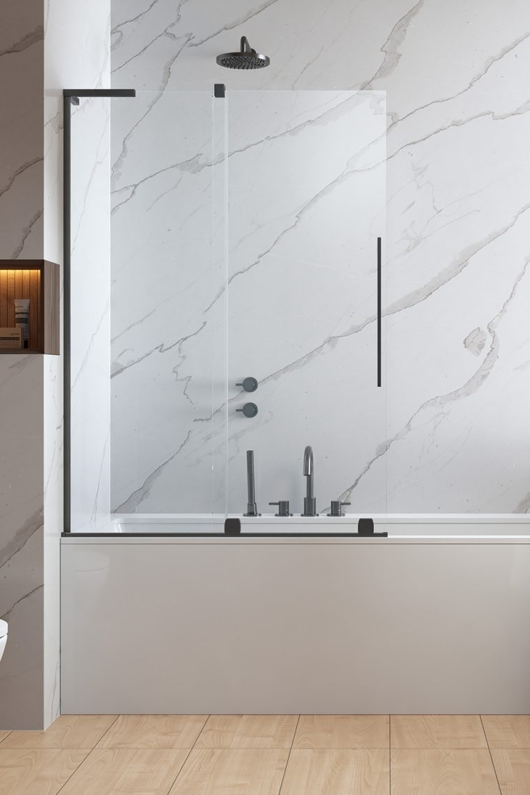 Darmowa Dostawa - Parawan nawannowy dwuczęściowy Radaway Furo SL Brushed Gunmetal PND II 103095389201L/101124940101