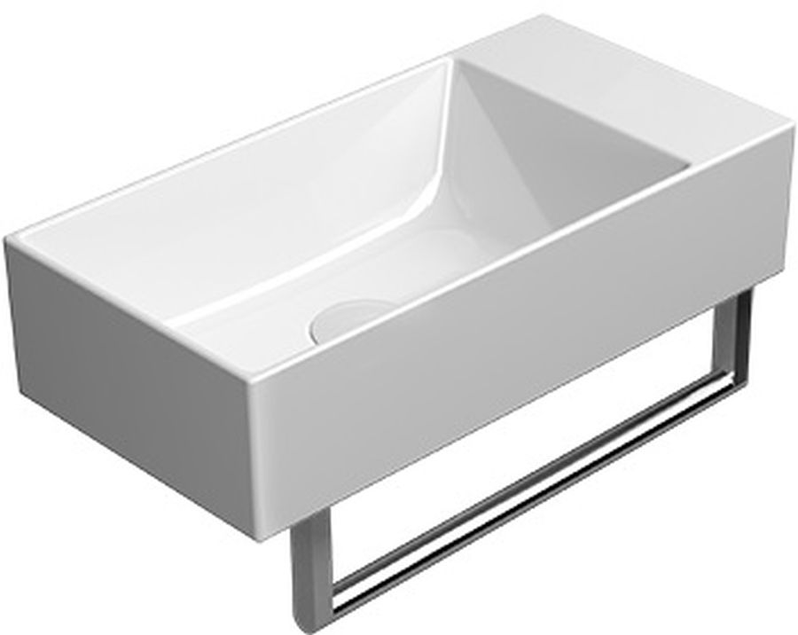 Darmowa Dostawa - Umywalka 50x25 cm prostokątna ścienna-nablatowa biała GSI Kube X 9486011