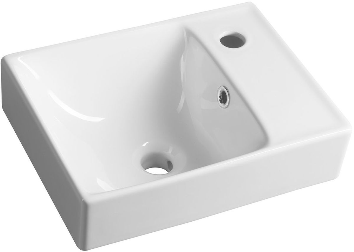 Darmowa Dostawa - Umywalka 40x30 cm prostokątna ścienna biała Sapho Nuali TU0128