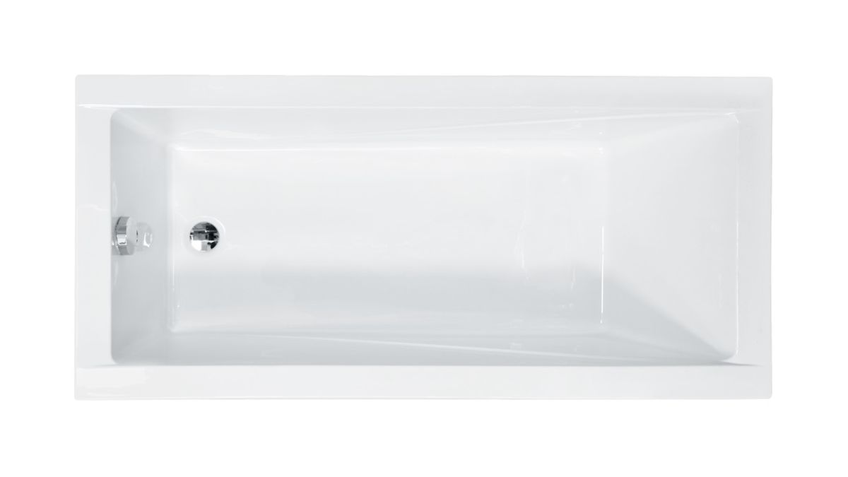 Darmowa Dostawa - Wanna prostokątna 120x70 cm biała Besco Modern #WAM120MOBESAFE