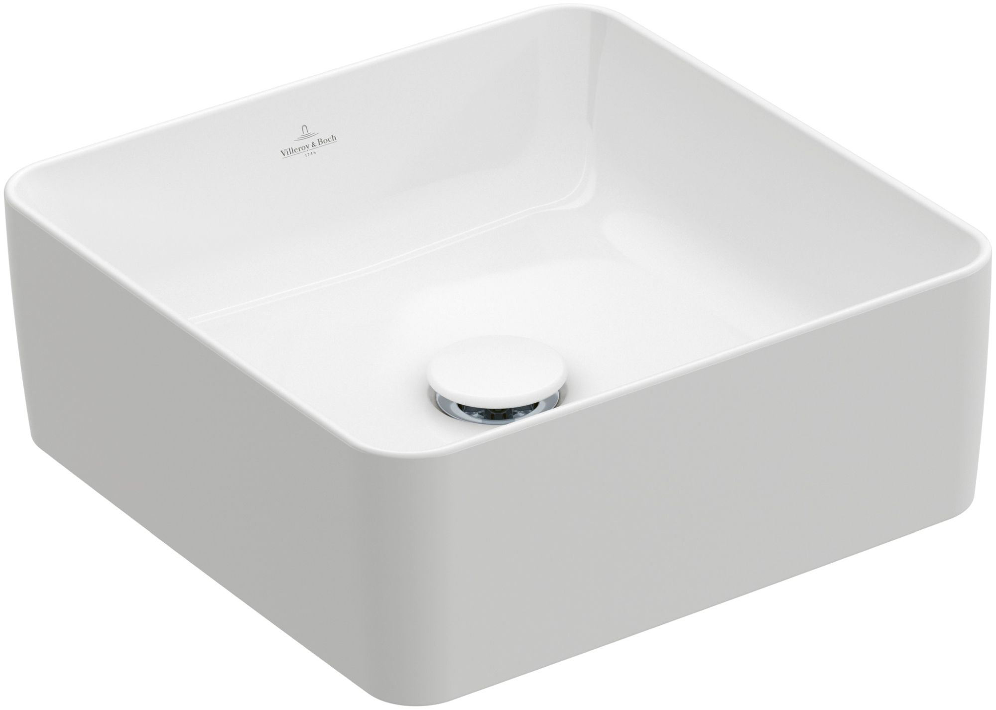 Darmowa Dostawa - Umywalka 38x38 cm kwadratowa nablatowa biała Villeroy & Boch Collaro 4A2138R1