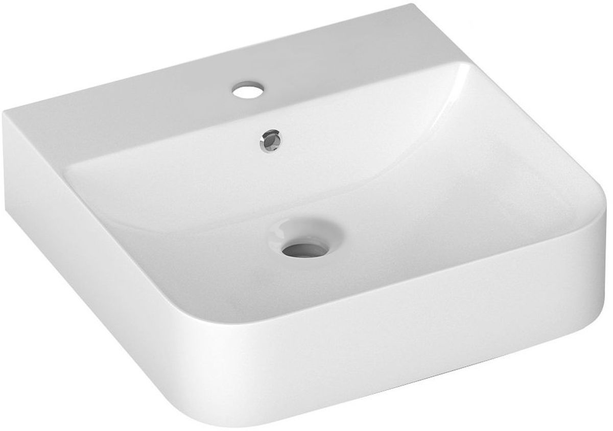 Darmowa Dostawa - Umywalka 50.7x50 cm prostokątna ścienna-nablatowa biała Isvea Sott Aqua 10SQ51051