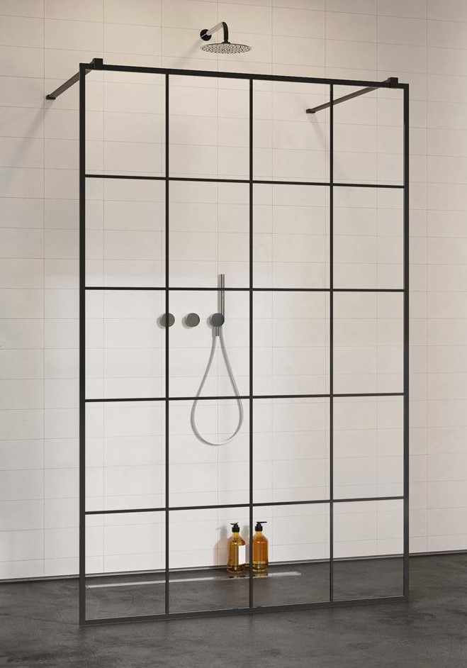 Darmowa Dostawa - Ścianka prysznicowa 140 cm Radaway Modo New Black I Factory 3881445457