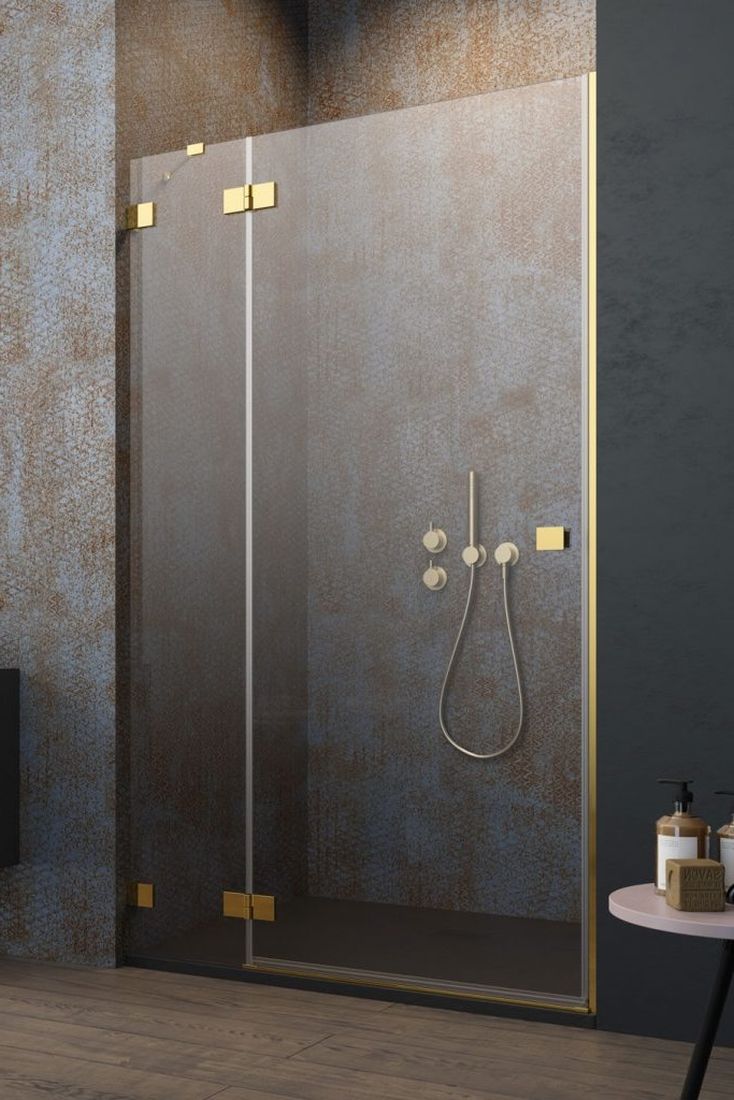Darmowa Dostawa - Drzwi prysznicowe 80 cm uchylne do wnęki Radaway Essenza Pro Gold DWJ 100990800901L