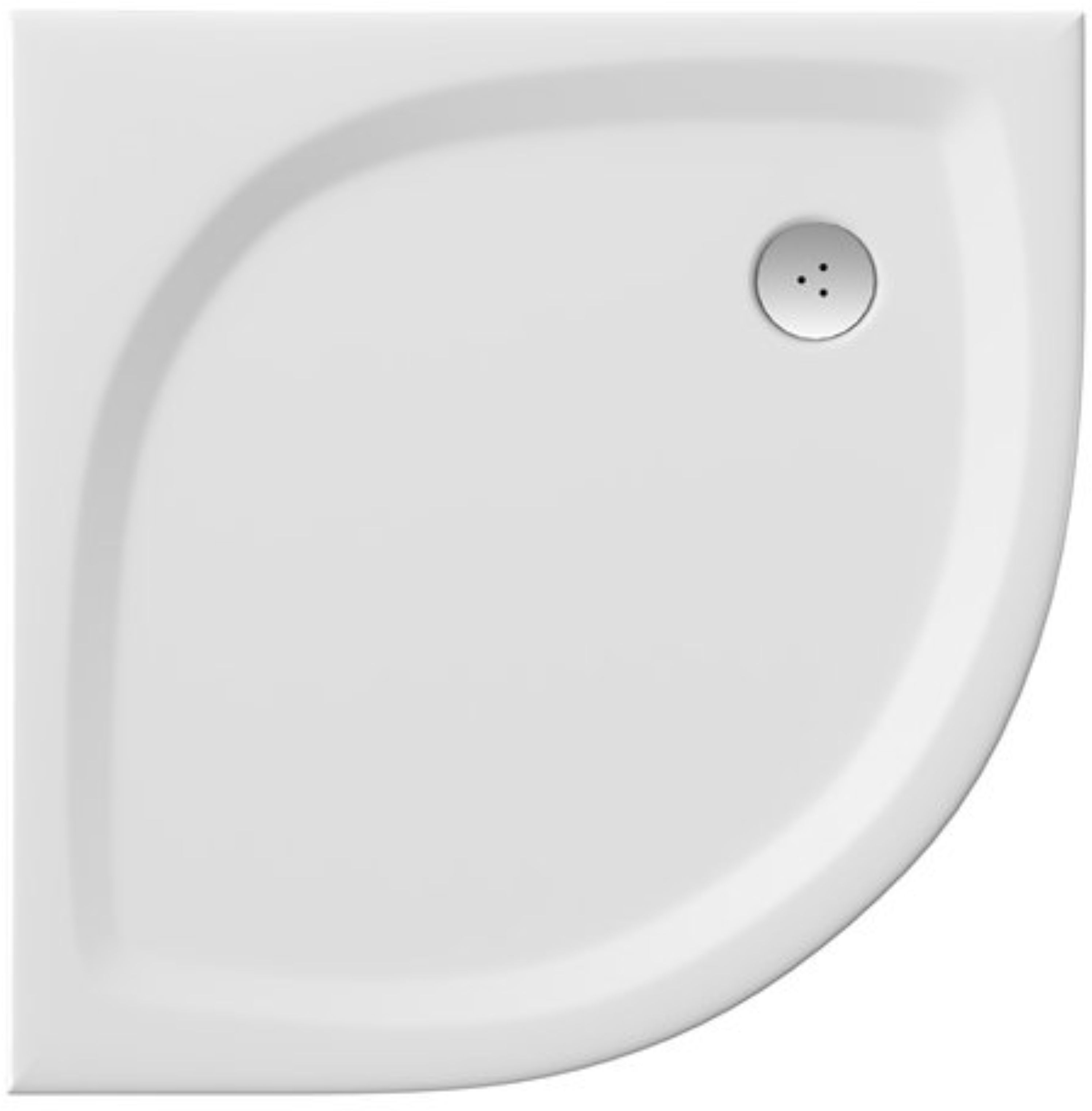 Darmowa Dostawa - Brodzik półokrągły 80x80 cm biały Ravak Galaxy Pro Flat XA234411010