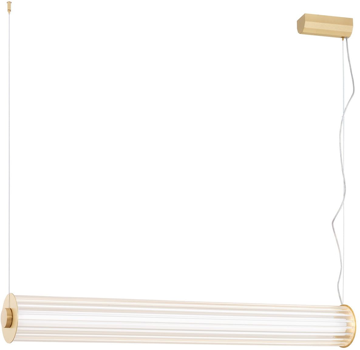 Darmowa Dostawa - Lampa wisząca 1x90 W mosiądz-przezroczysta Argon Hampton 8624