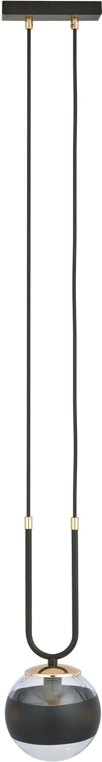 Darmowa Dostawa - Lampa wisząca 1x10 W czarna-przezroczysta Emibig Glam Stripe 11131