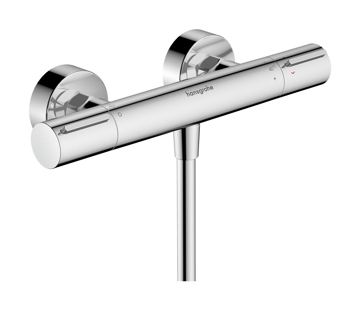 Darmowa Dostawa - Bateria prysznicowa ścienna termostatyczna chrom Hansgrohe Ecostat Element 13346000