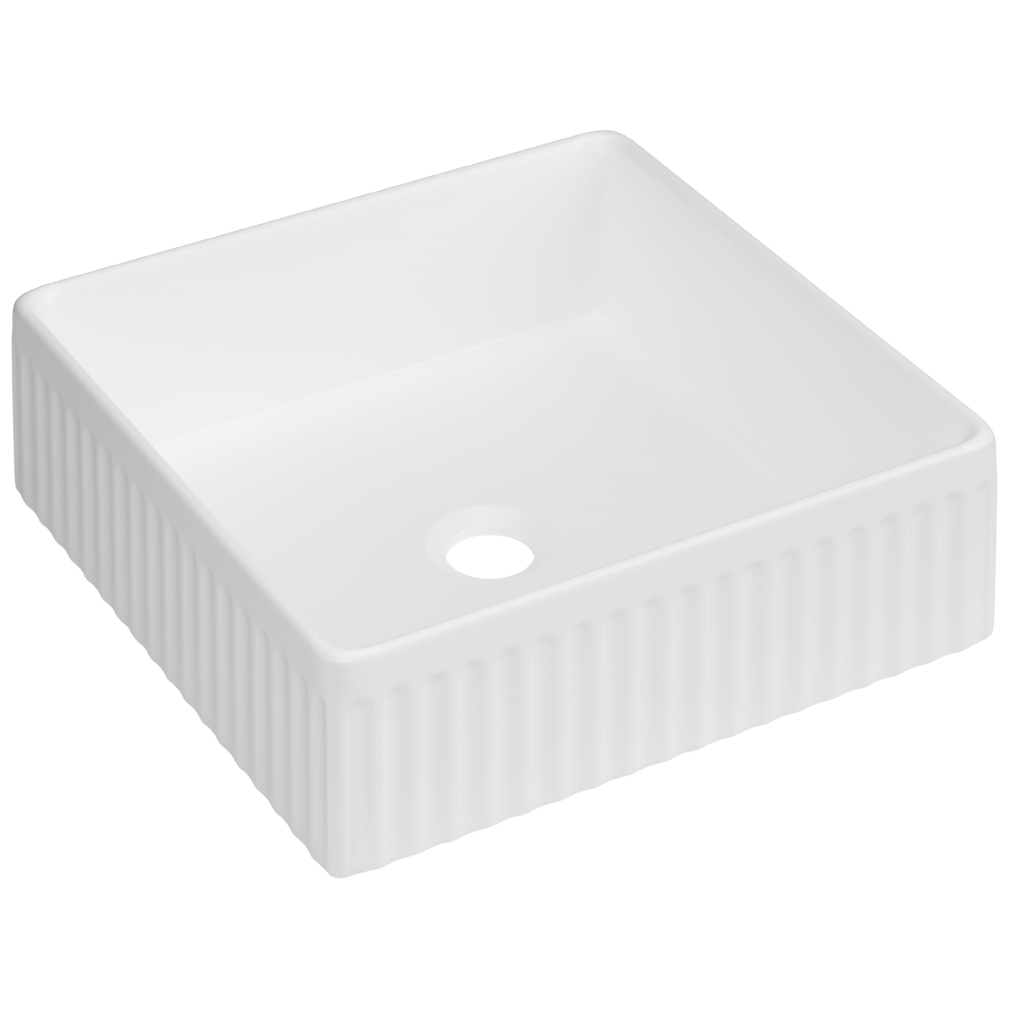 Darmowa Dostawa - Umywalka 36.5x36.5 cm kwadratowa nablatowa biała Invena Glamour CE63K01