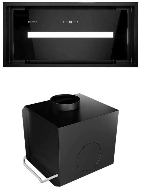Darmowa Dostawa - Okap podszafkowy 60 cm czarny Globalo Design Saredo SAREDO601BLACKTW21