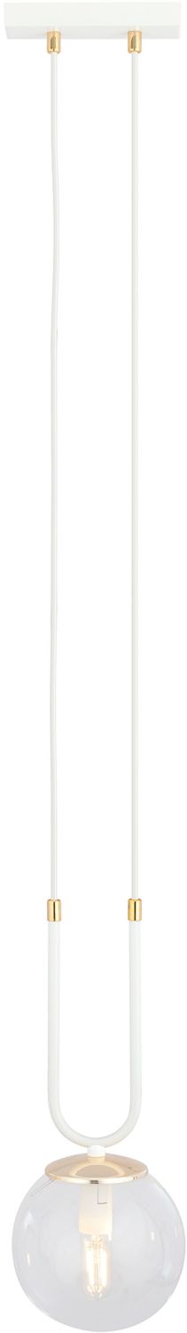 Darmowa Dostawa - Lampa wisząca 1x10 W biała-przezroczysta Emibig Glam 11161