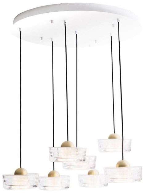 Darmowa Dostawa - Lampa wisząca powyżej 6x38 W przezroczysta-złota MaxLight Lipari P0544