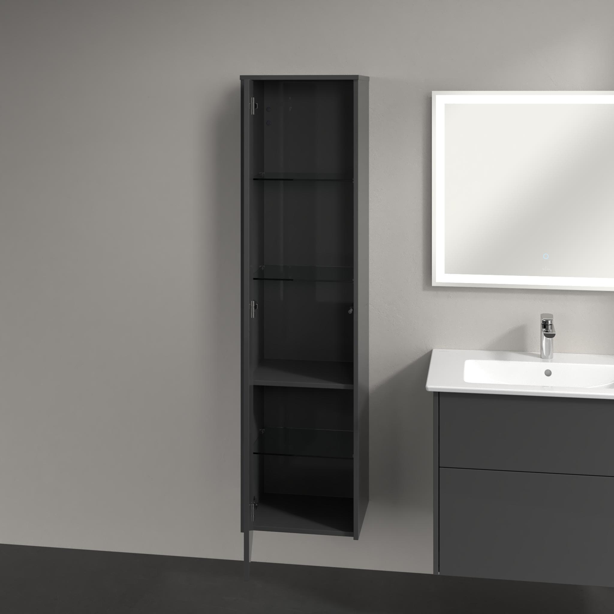 Darmowa Dostawa - Szafka 40x35x155 cm boczna wisząca szara Villeroy & Boch Finero C53200FP