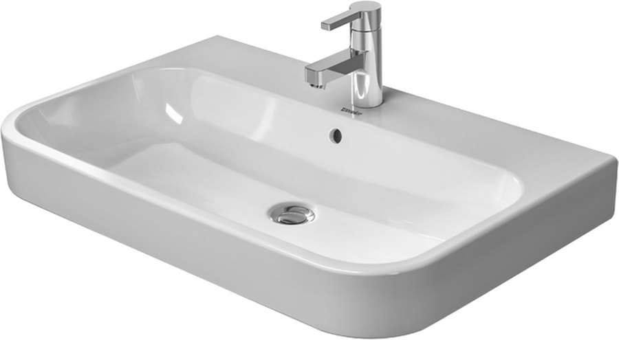 Darmowa Dostawa - Umywalka 80x50.5 cm półokrągła meblowa biała Duravit Happy D.2 2318800000
