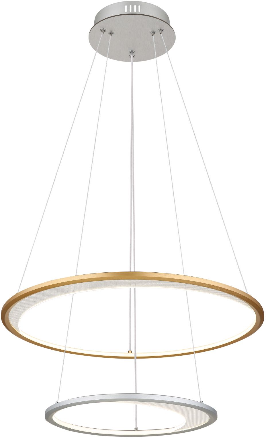 Darmowa Dostawa - Lampa wisząca 1x40 W biała-złota-srebrna Globo Lighting Umbra 6733344H