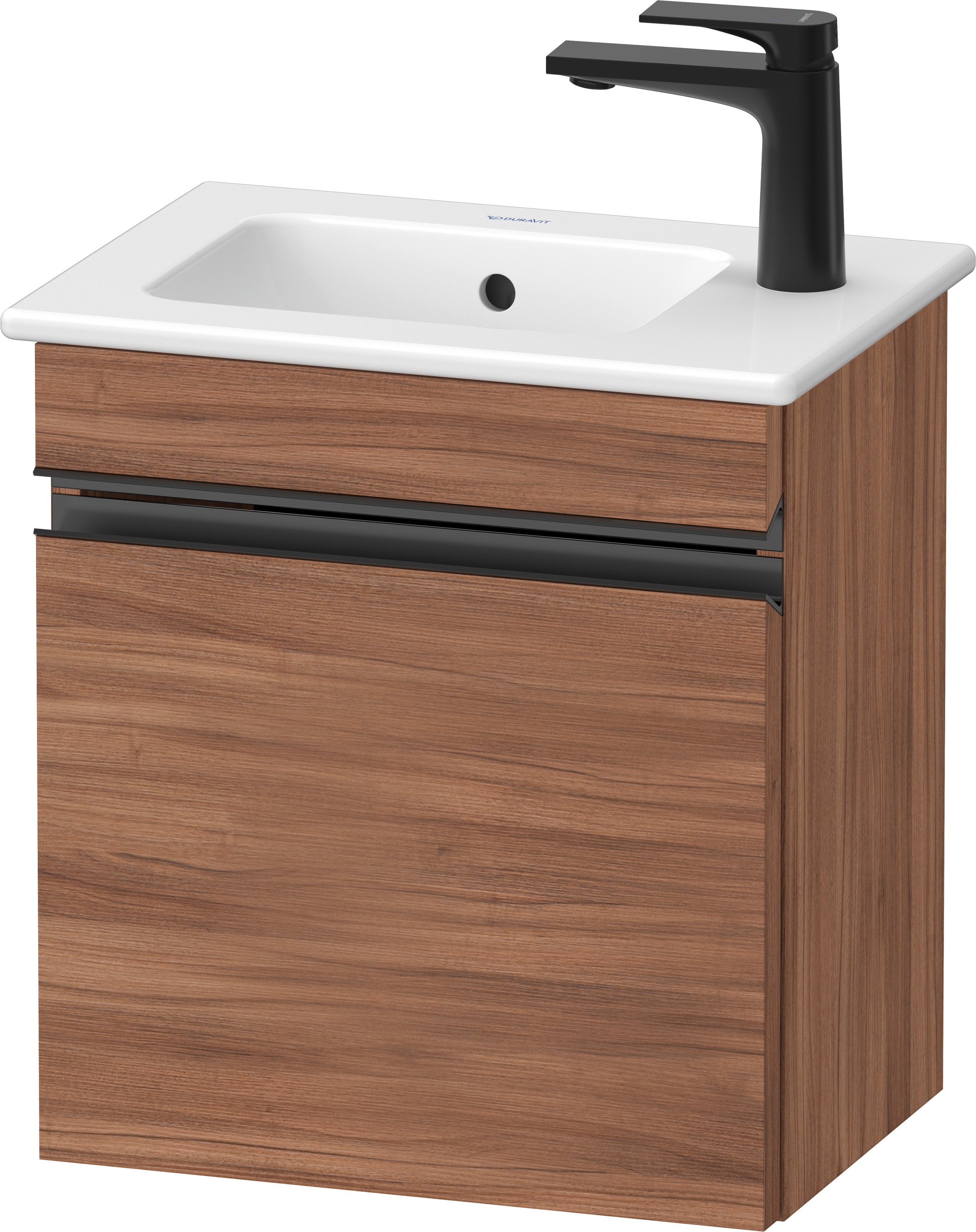 Darmowa Dostawa - Szafka 40x28.7x44.3 cm podumywalkowa wisząca czarna-orzech Duravit Sivida SV4642RBD790000
