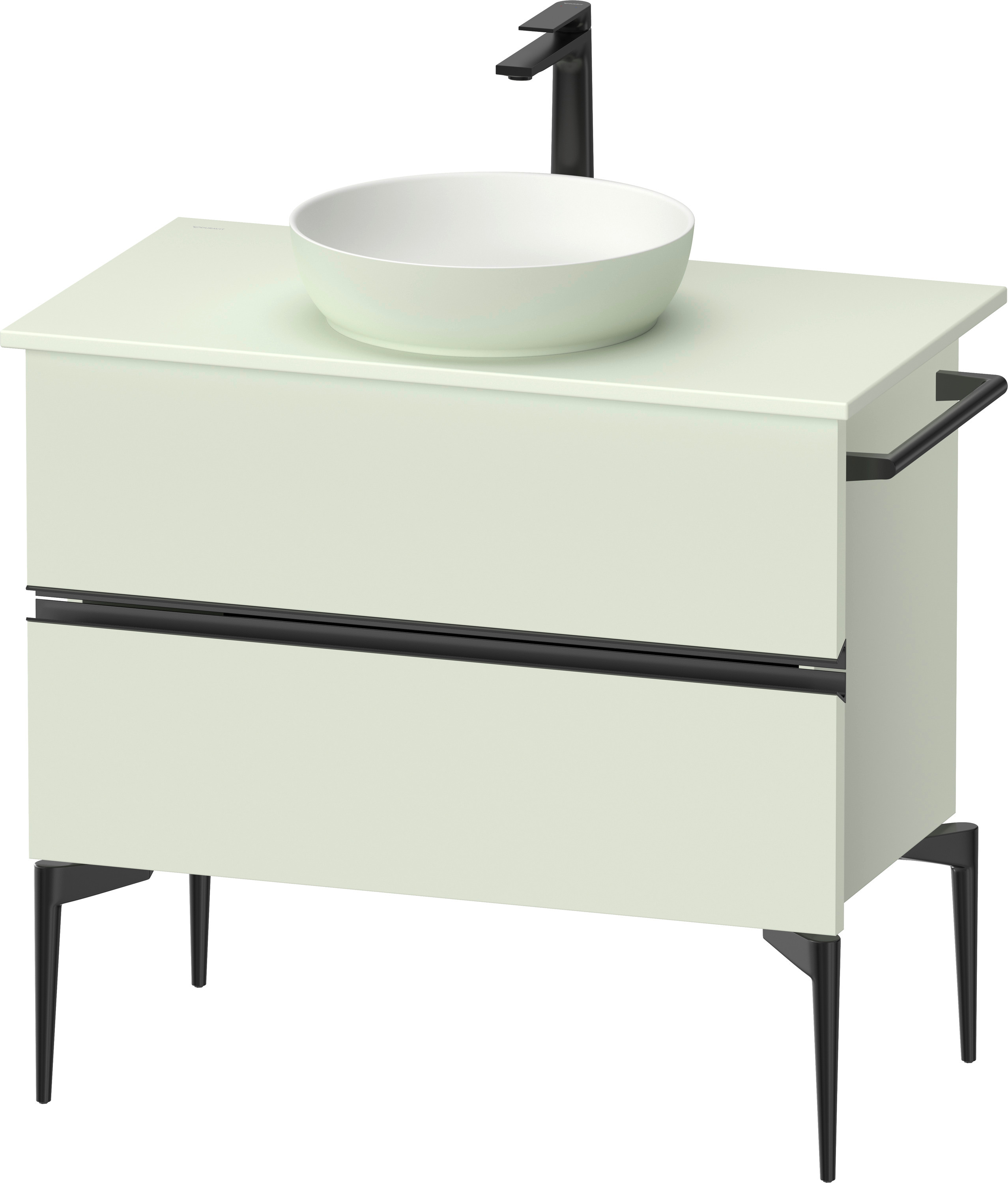 Darmowa Dostawa - Szafka 84.5x47.5x54.8 cm podumywalkowa wisząca czarna-zielona Duravit Sivida SV46580BDHH0000