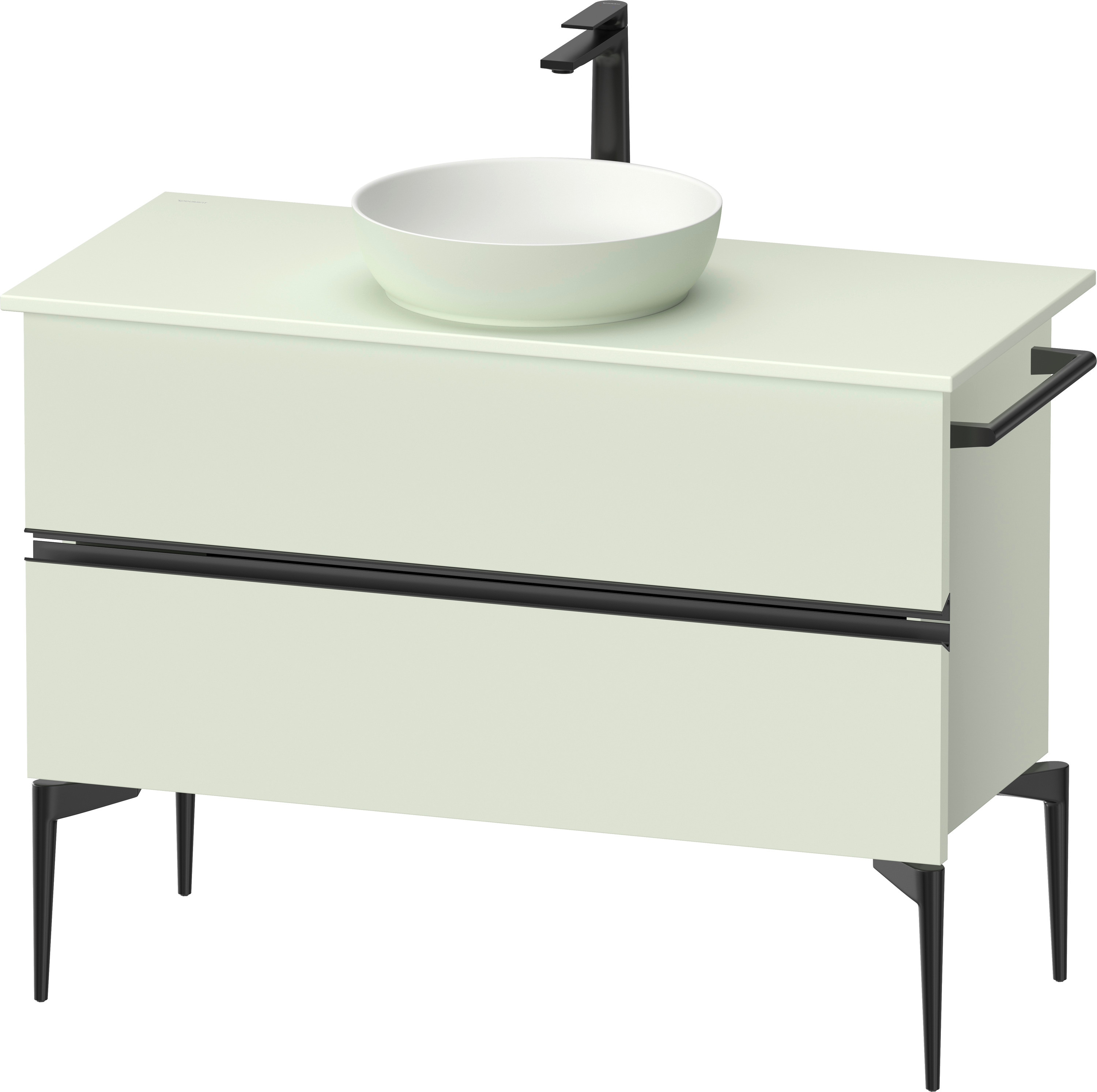 Darmowa Dostawa - Szafka 104.5x47.5x54.8 cm podumywalkowa wisząca czarna-zielona Duravit Sivida SV46590BDHH0000